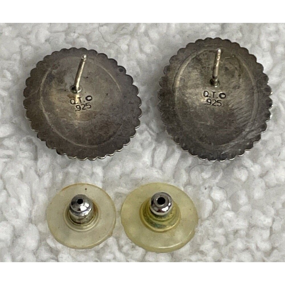 Quac Turquoise Sterling Silver Earrings - Picture 4 of 7